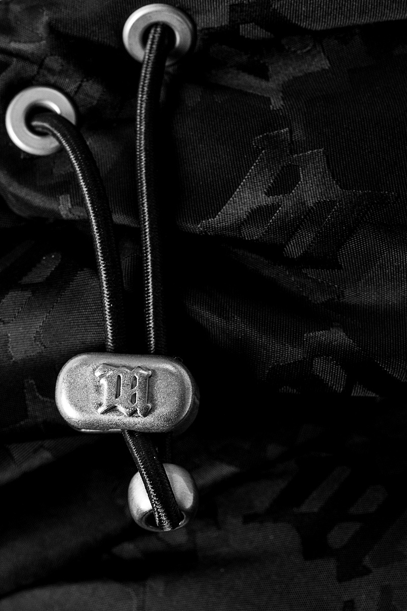 Misbhv Black Signature Nylon Puffer Jacket In Black