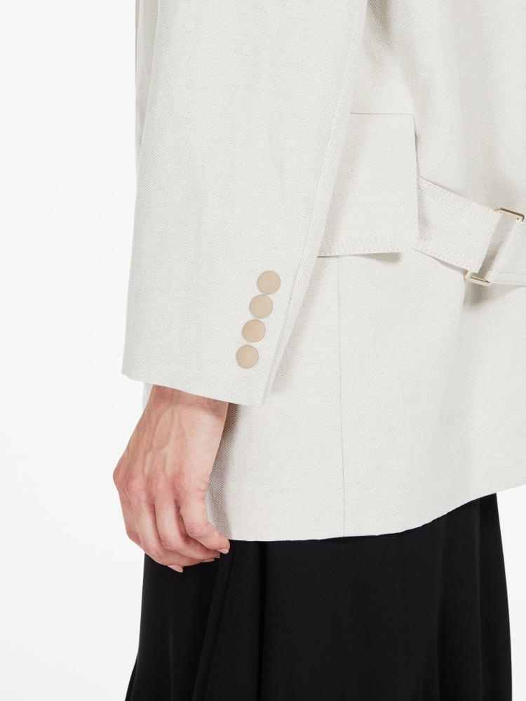 Max Mara Single-breasted Suit Jacket In White