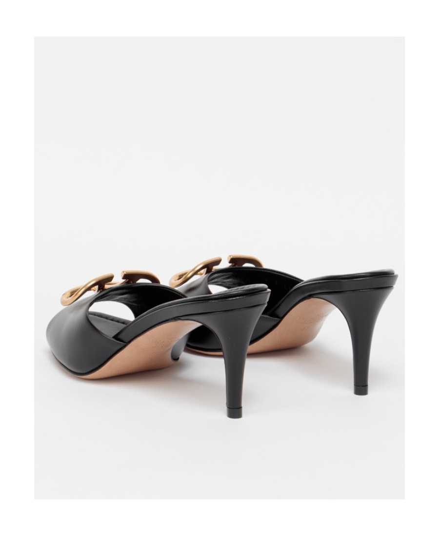 Valentino 60 Vlogo Signature Mules In Calf Leather In Black