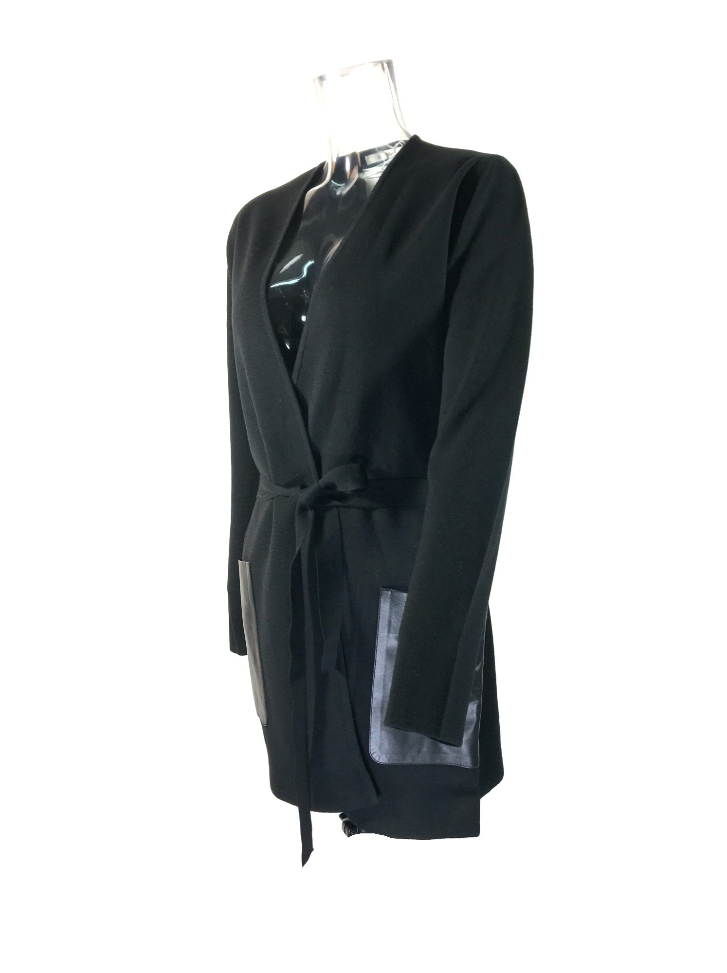 Max Mara Belt Design Cardigan In Black