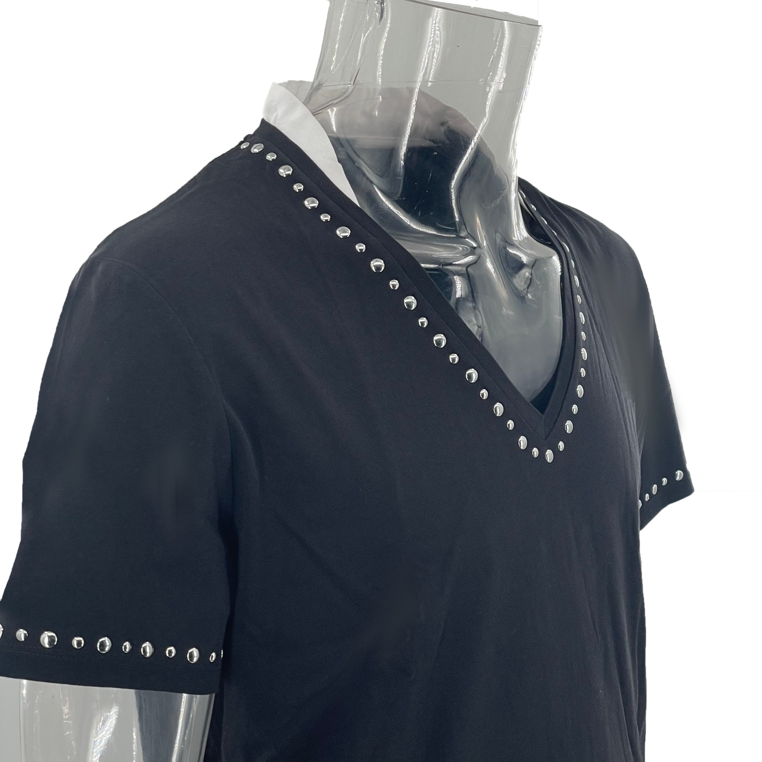 Just Cavalli V-neck Short-sleeved T-shirt In Black
