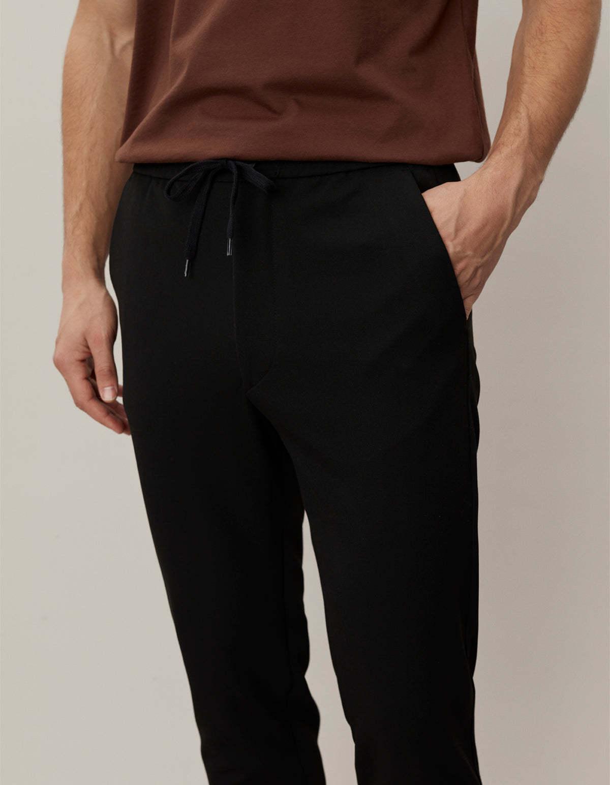 Les Deux Como Slim Straight-leg Woven Trousers In Black