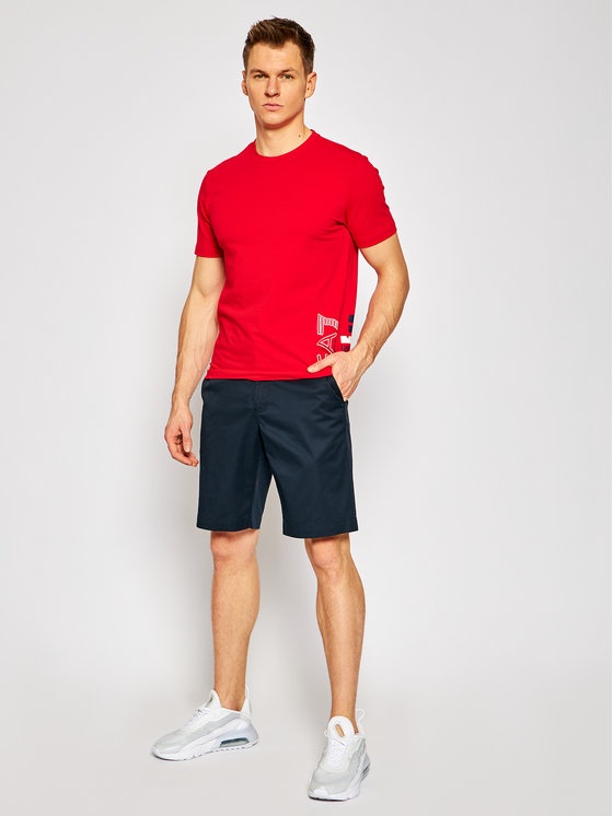 Ea7 Midnight Blue Logo Patch Shorts In Black