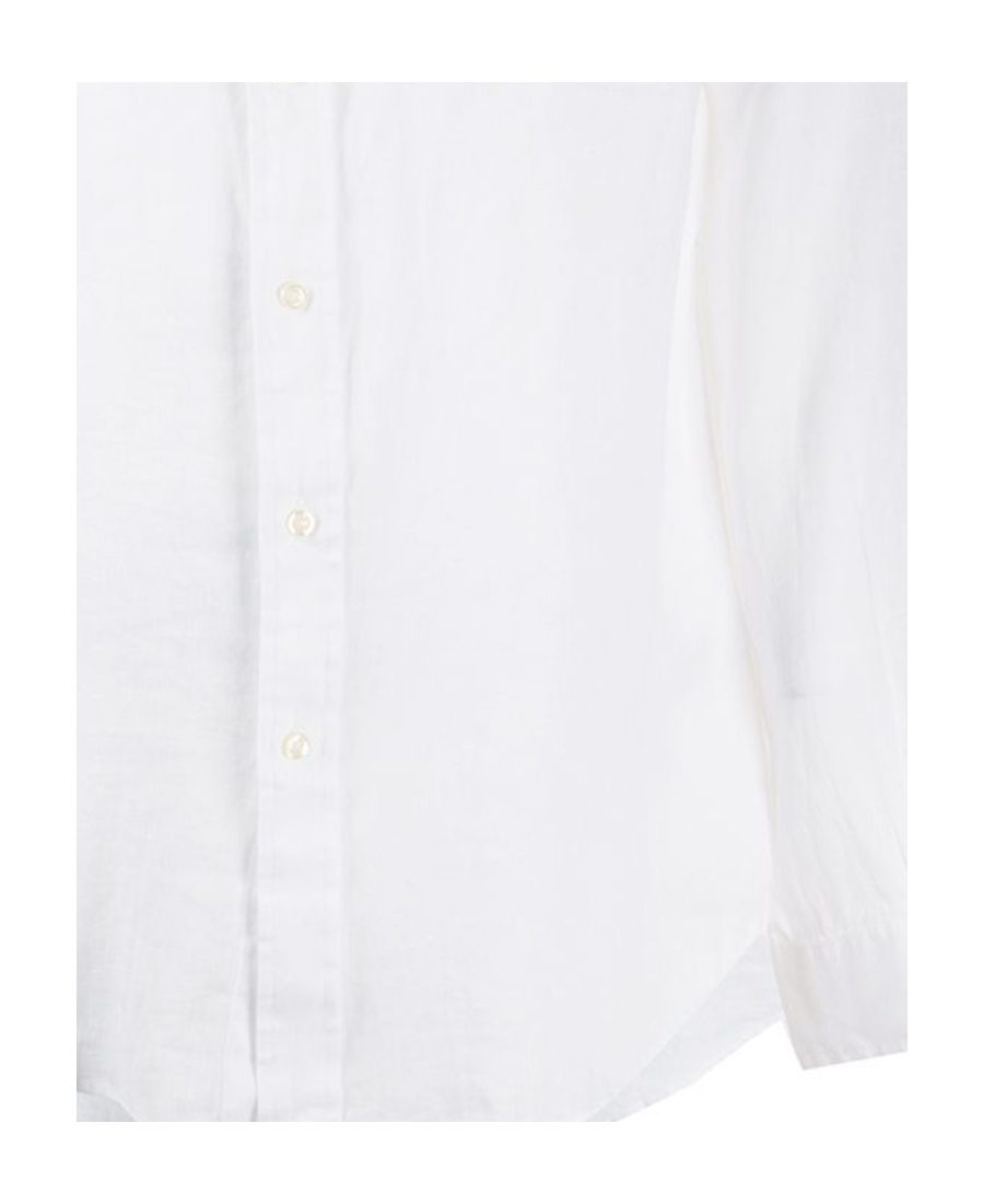 Polo Ralph Lauren Embroidered-logo Cotton Shirt In White