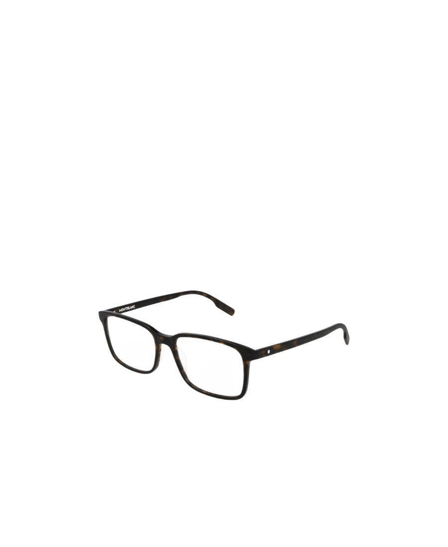 Montblanc Tortoiseshell-effect Square Glasses In Black