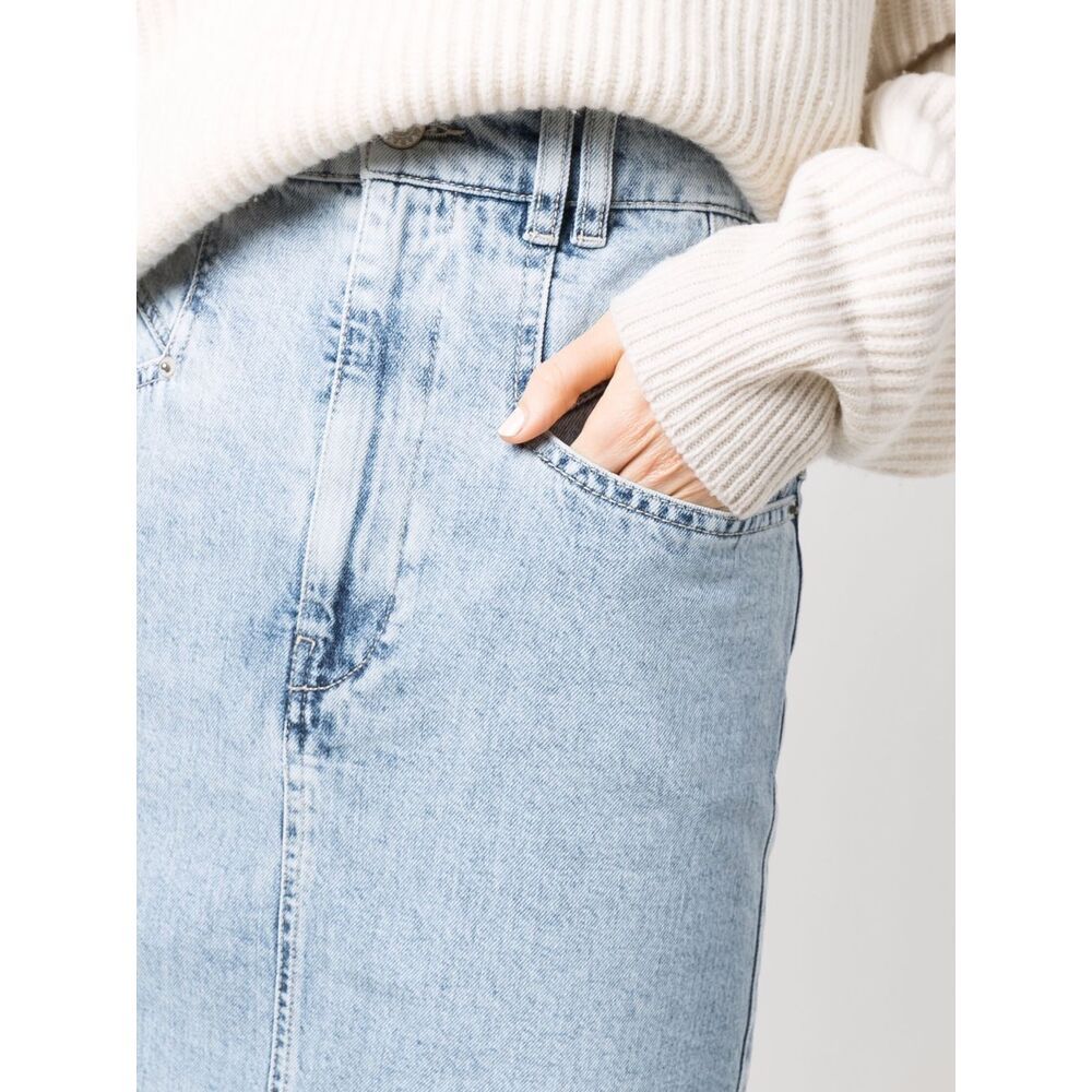 Isabel Marant Midi Denim Skirt In Blue