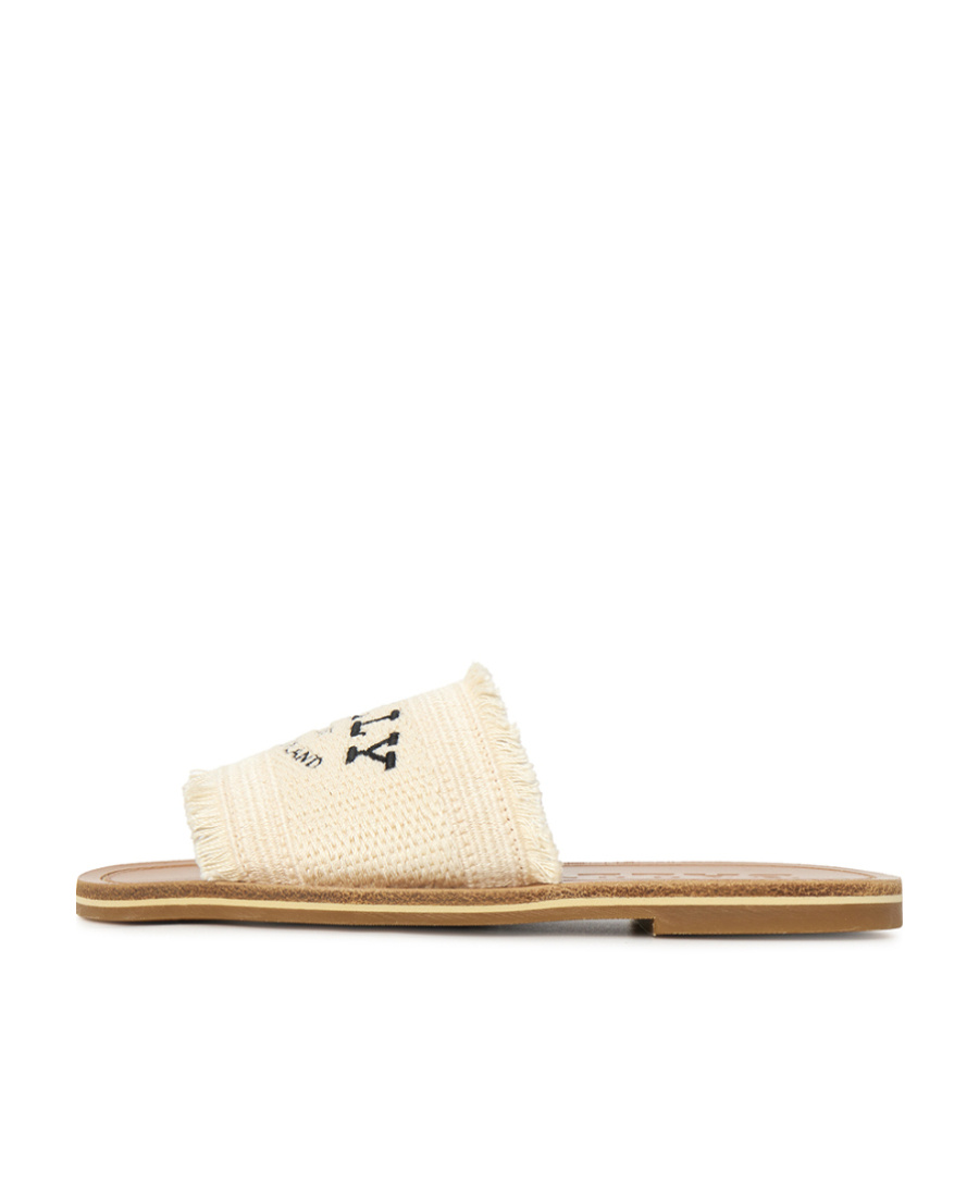 Bally Round Head Flat Slippers In Brown