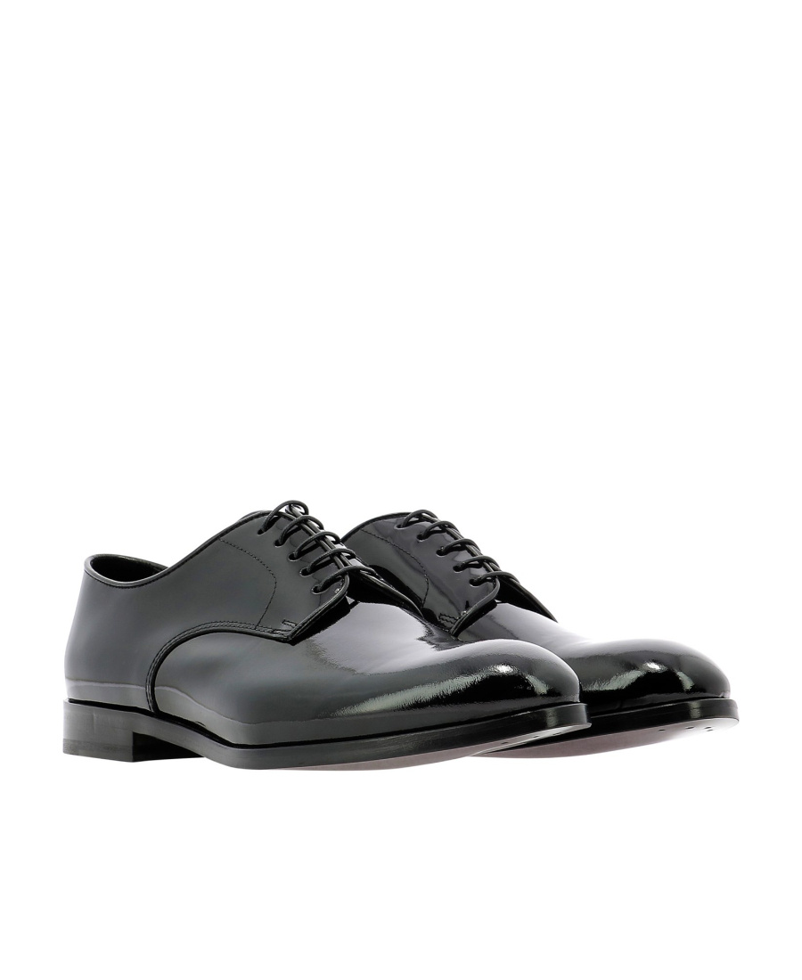 Doucal's Man Lace-up Shoes Black Size 7 Soft Leather In Black
