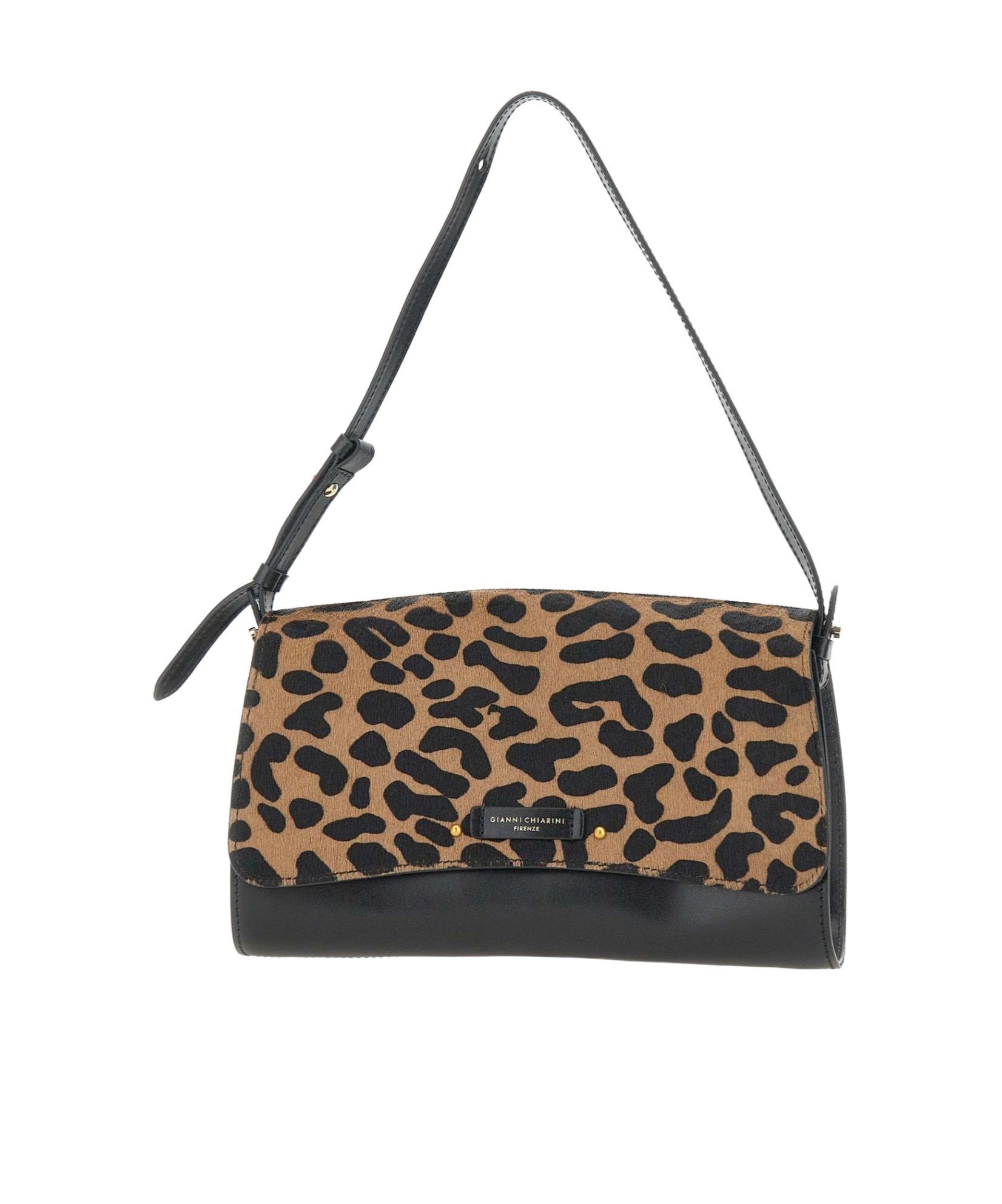 Gianni Chiarini Gianni Chairini Keira Animal-printed Shoulder Bag In Black