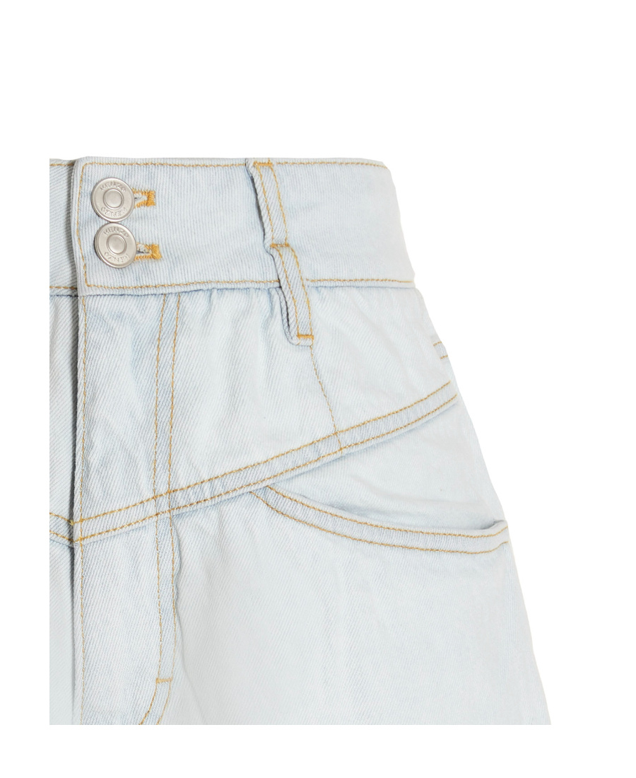 Kenzo High-waisted Denim Shorts In White