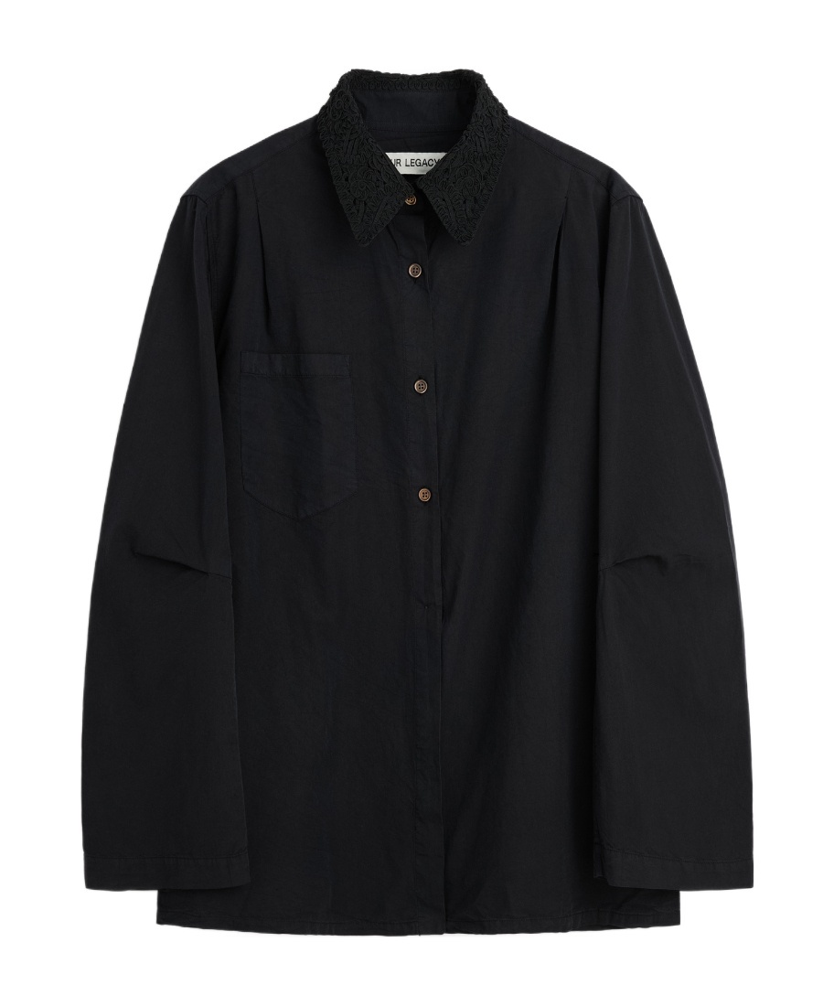 Our Legacy Oversized Long-sleeve Shirt In Black