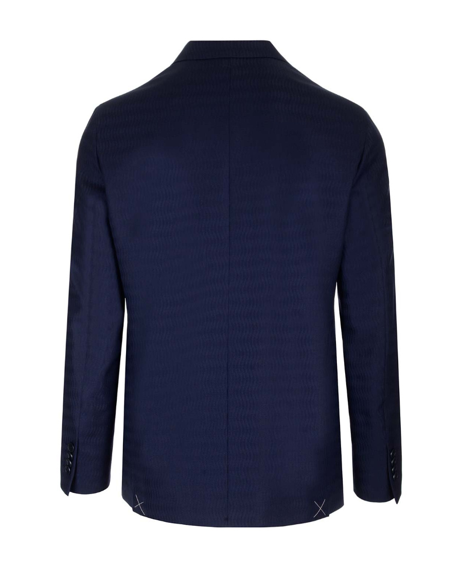 Etro Jacquard Wool Blazer In Black