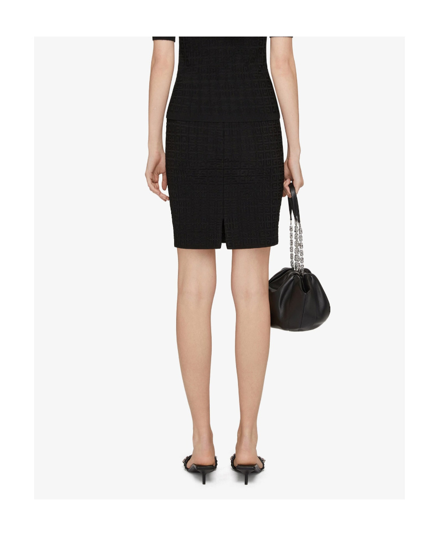 Givenchy 4g Monogram-jacquard Mini Skirt In Black