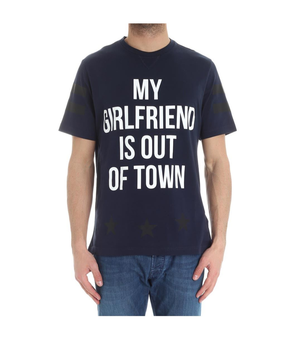 Hydrogen T-shirt With Round Neck And Short Sleeves In Black