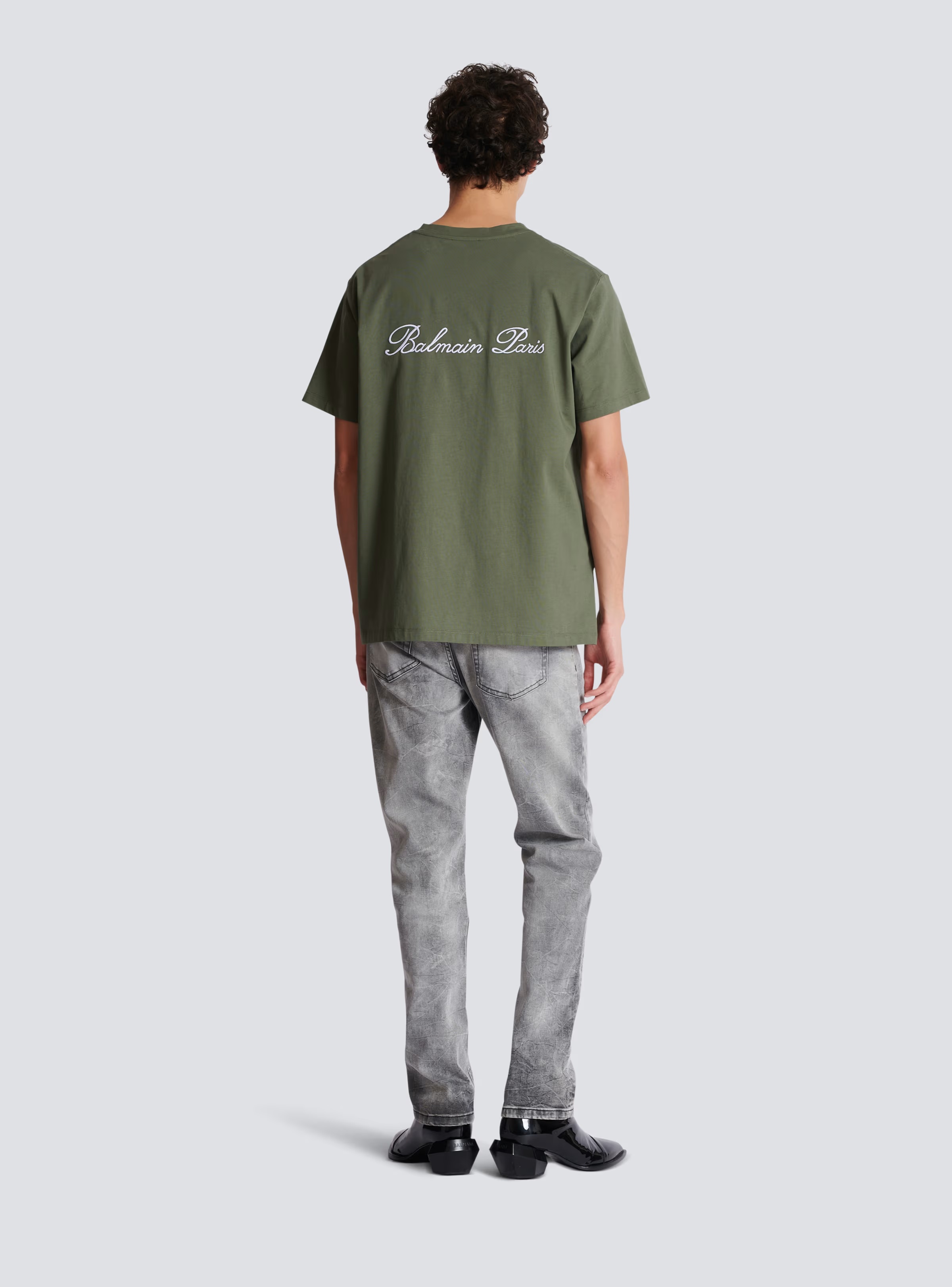 BALMAIN BALMAIN PARIS FLOCKED SHORT-SLEEVED T-SHIRT 