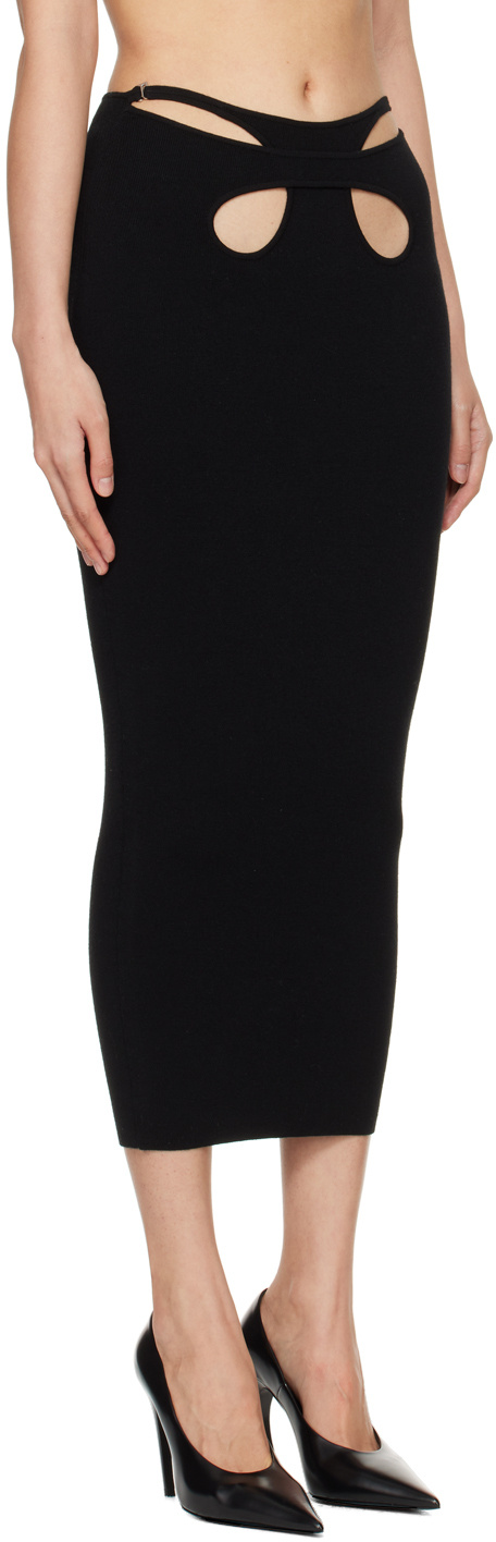 Dion Lee Mobius Loop Midi Skirt In Black