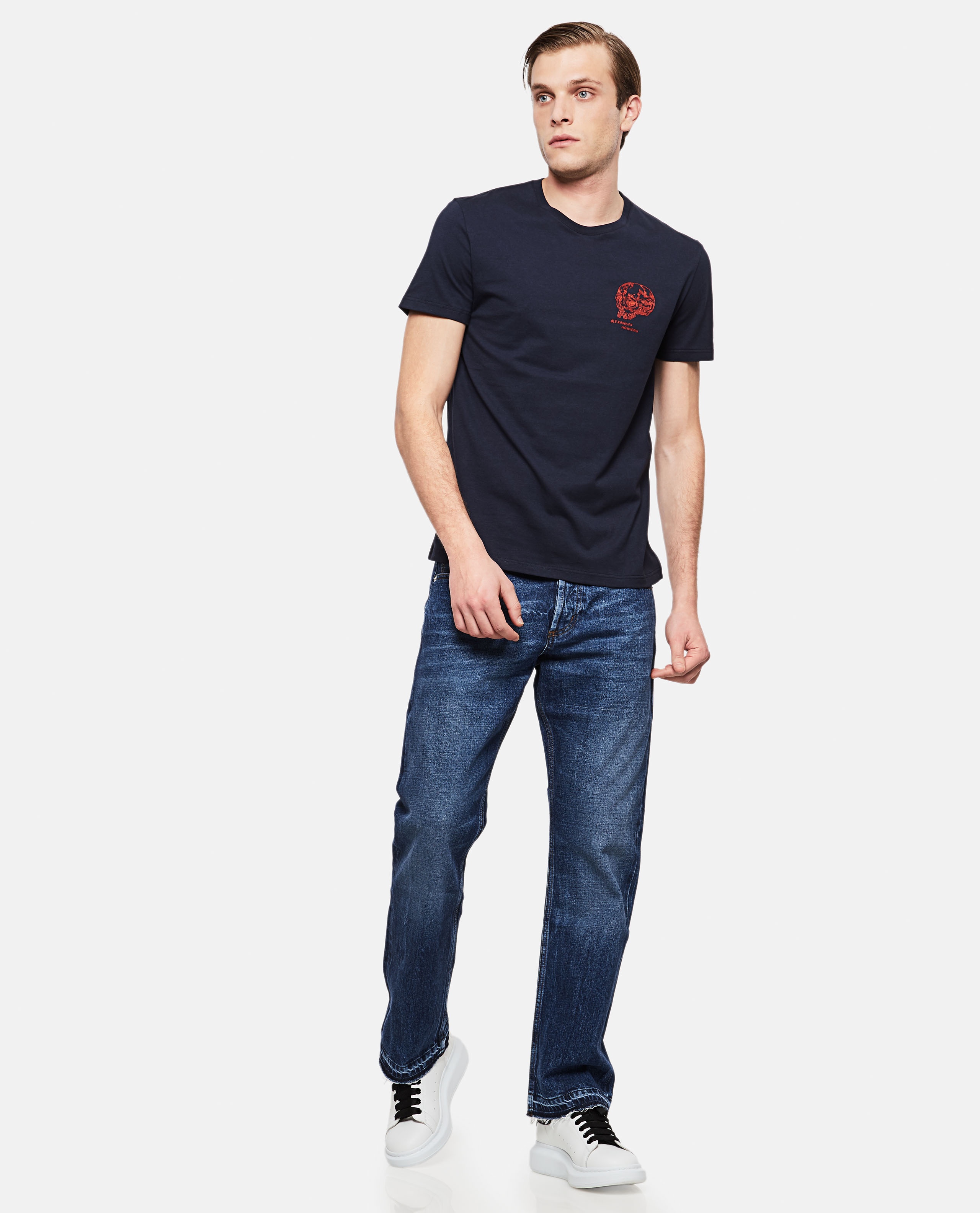 Alexander Mcqueen Short-sleeved T-shirt In Blue