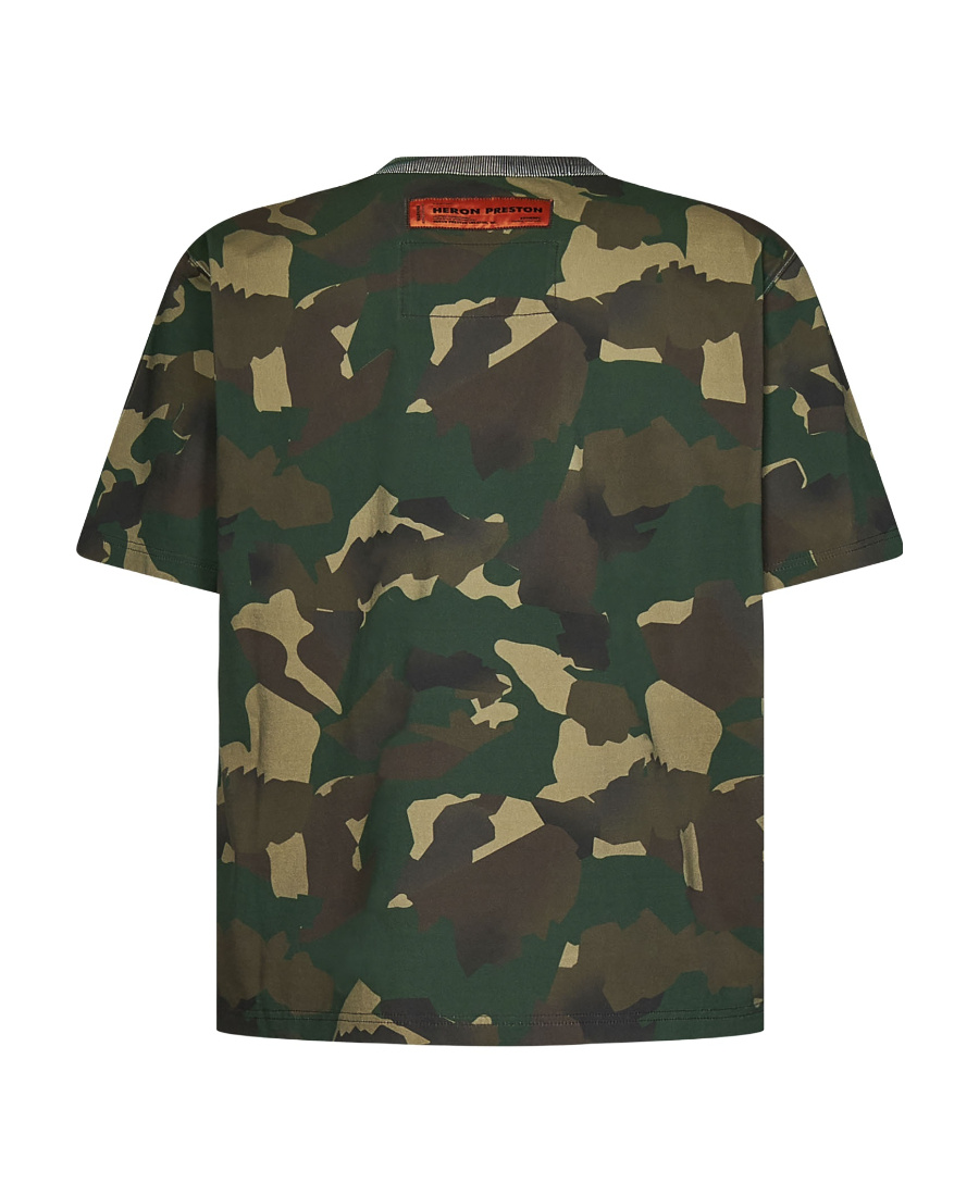 Heron Preston Camouflage Printed T-shirt In Black