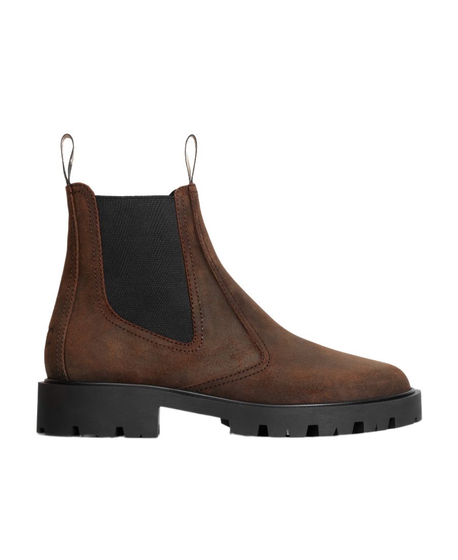Celine Margaret Chelsea Boot In Waxed Suede Calfskin In Multi