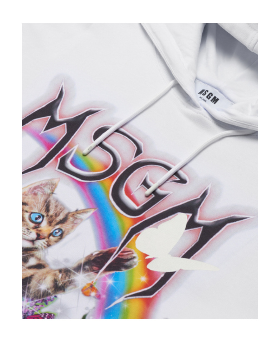 MSGM LOGO HOODED SWEATER