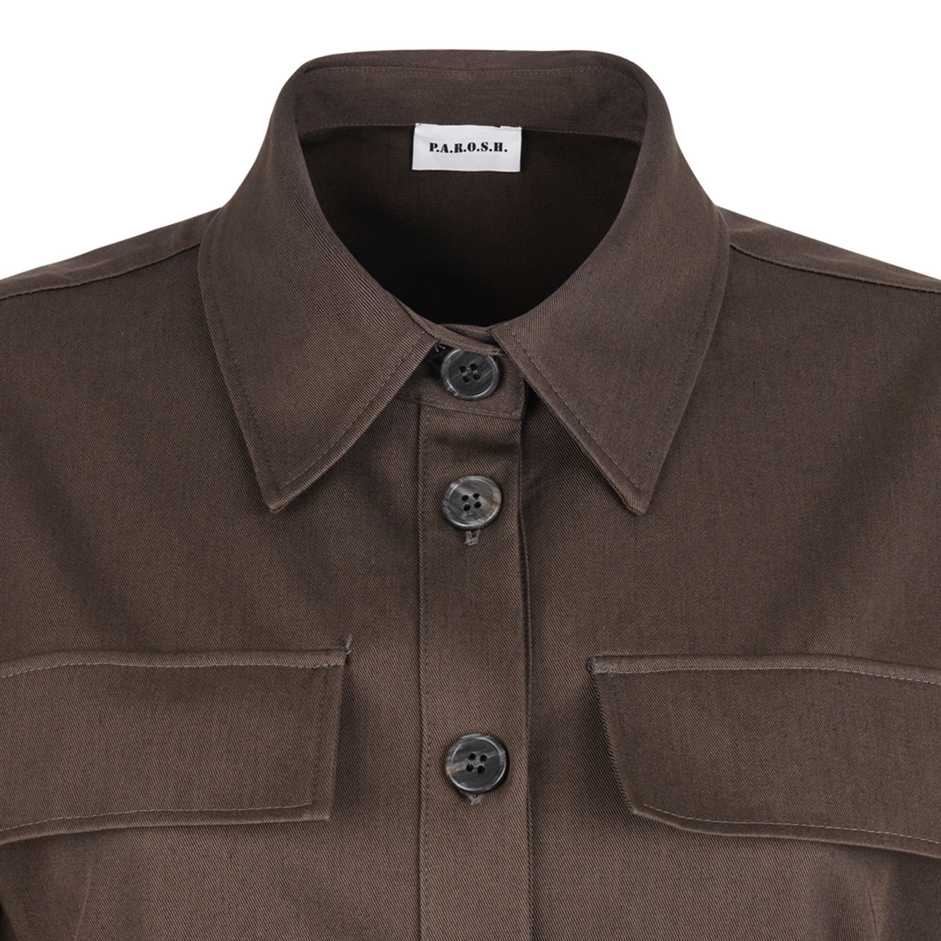 P.a.r.o.s.h Belted Jumpsuit In Brown