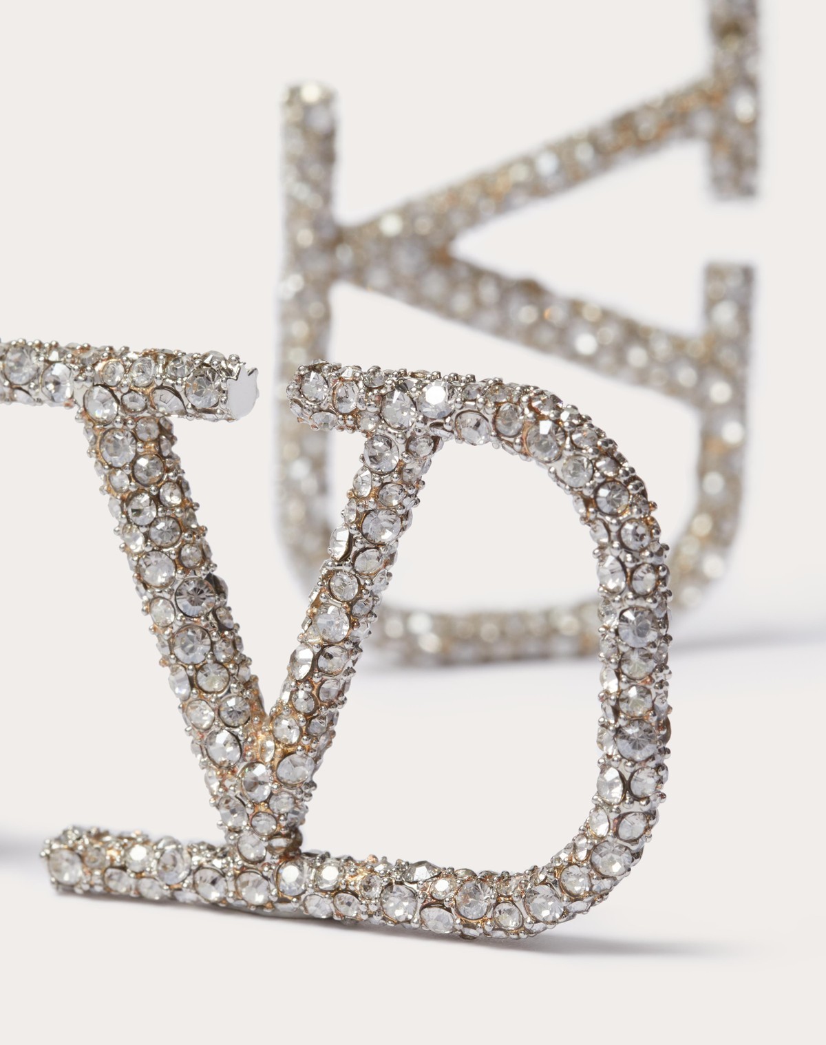 Valentino Vlogo Signature Crystal Earrings In Yellow
