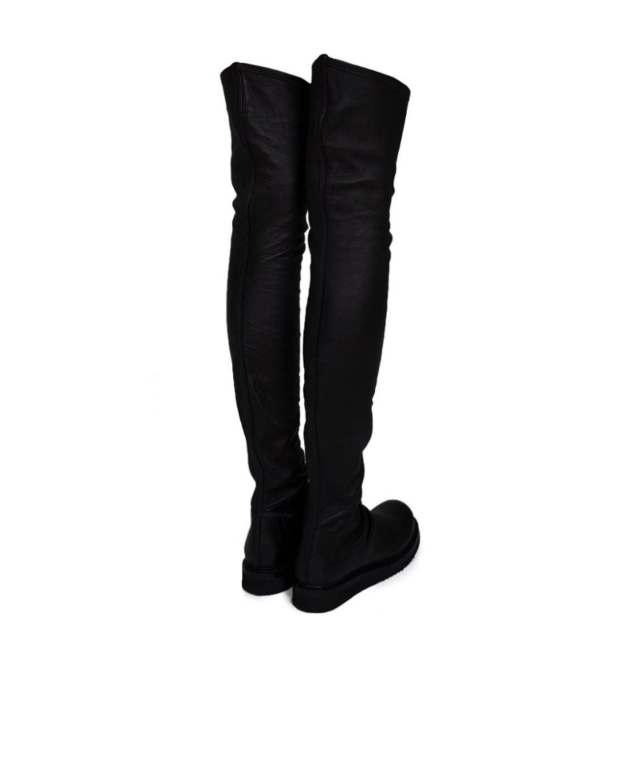 Rick Owens Old Stretch Over-the-knee Boots In Black