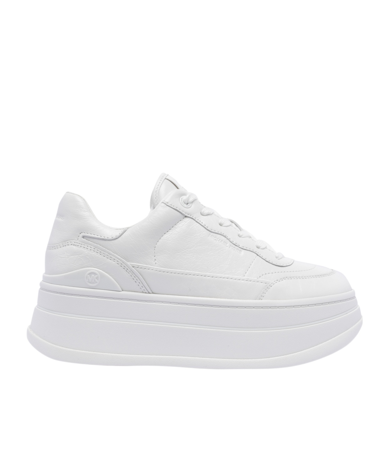 Michael Kors Hayes Embellished Leather Sneaker In White