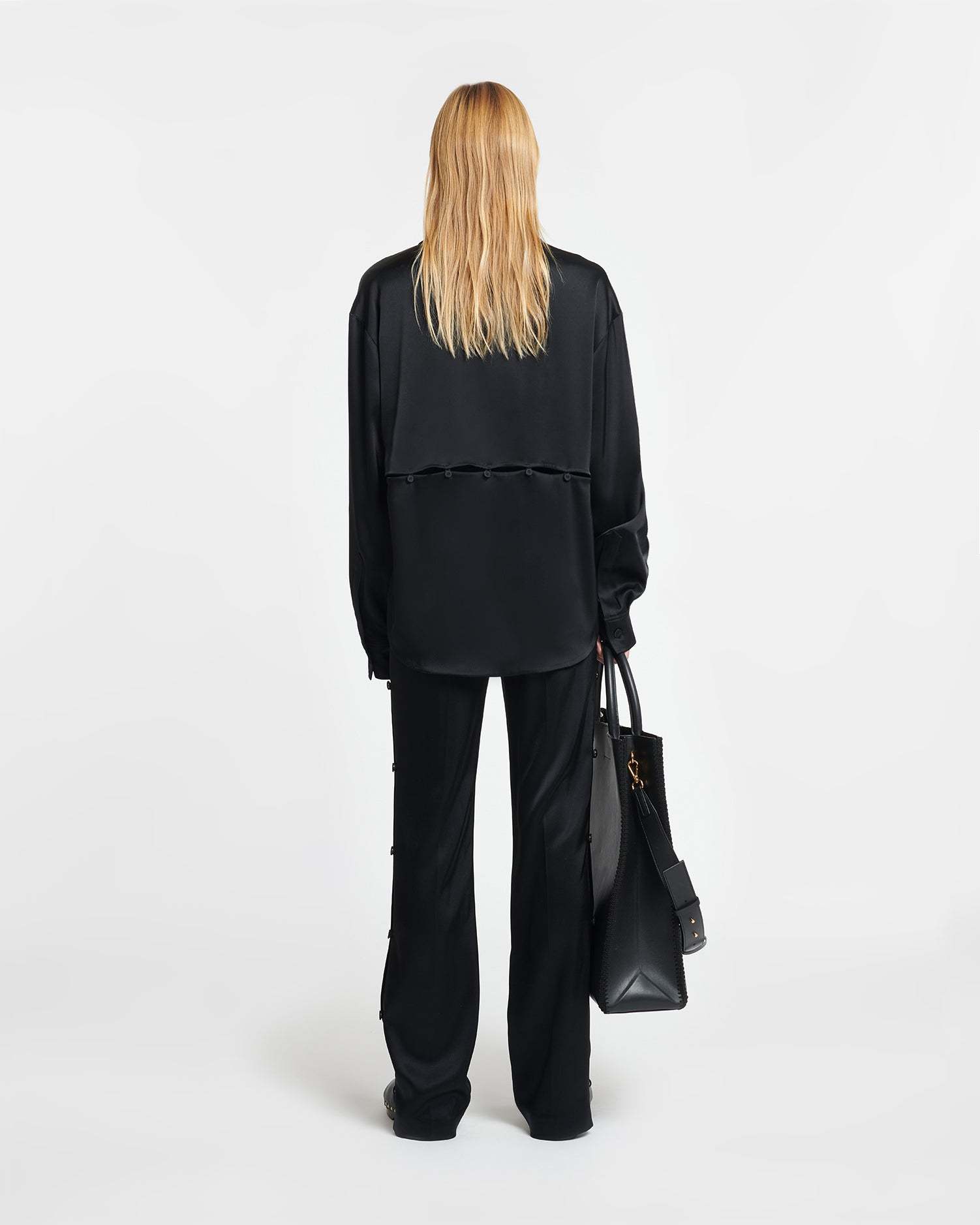 Nanushka Felina Straight-leg Trousers In Black