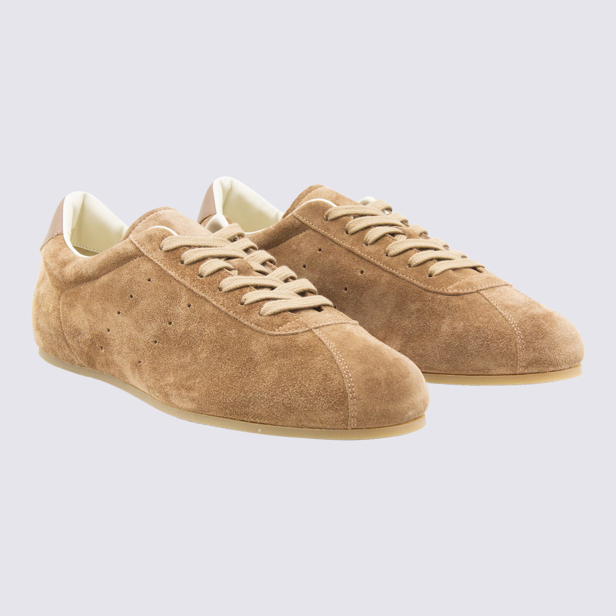 Common Projects Round Toe Low-top Casual Shoes In Brown