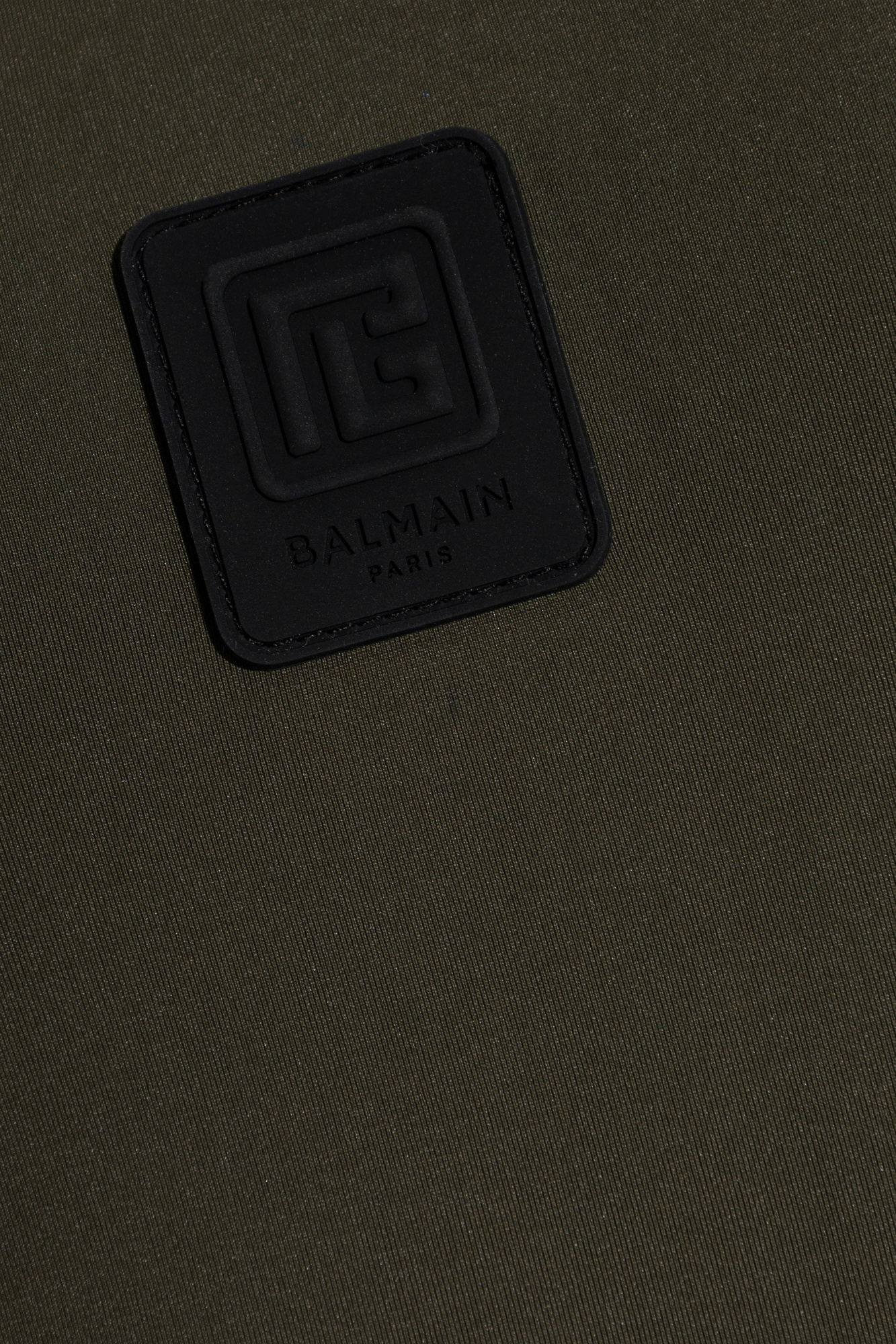 Shop Balmain Logo Patch One-piece In Green