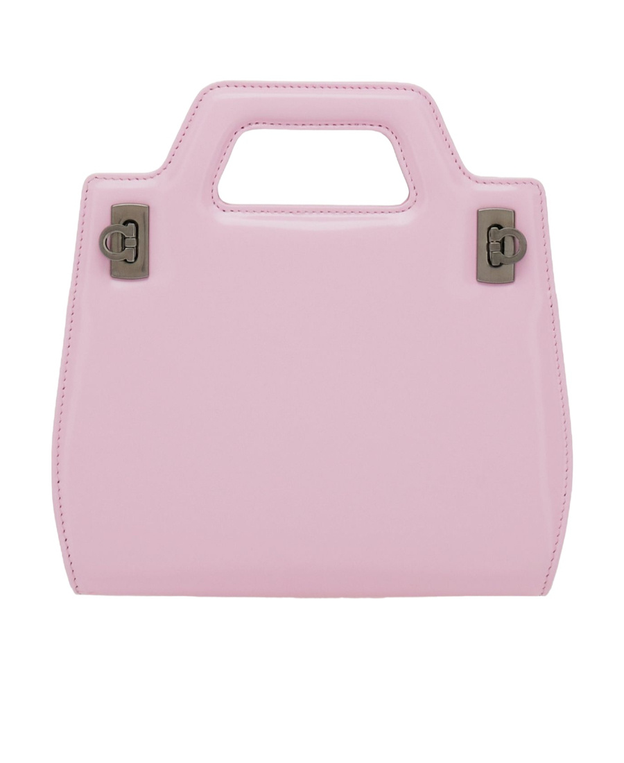 Ferragamo Sleek Mini Tote With Detachable Strap In Pink
