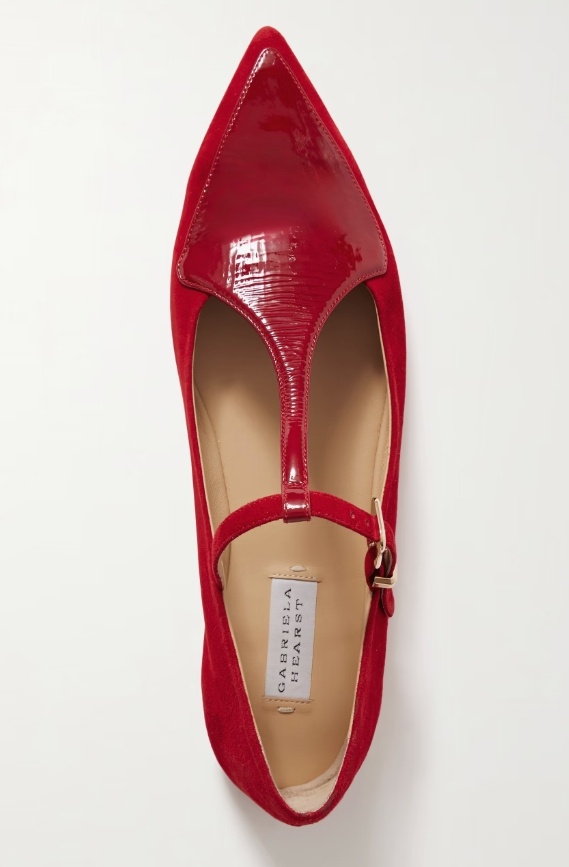Gabriela Hearst Pointed Toe Flats In Red
