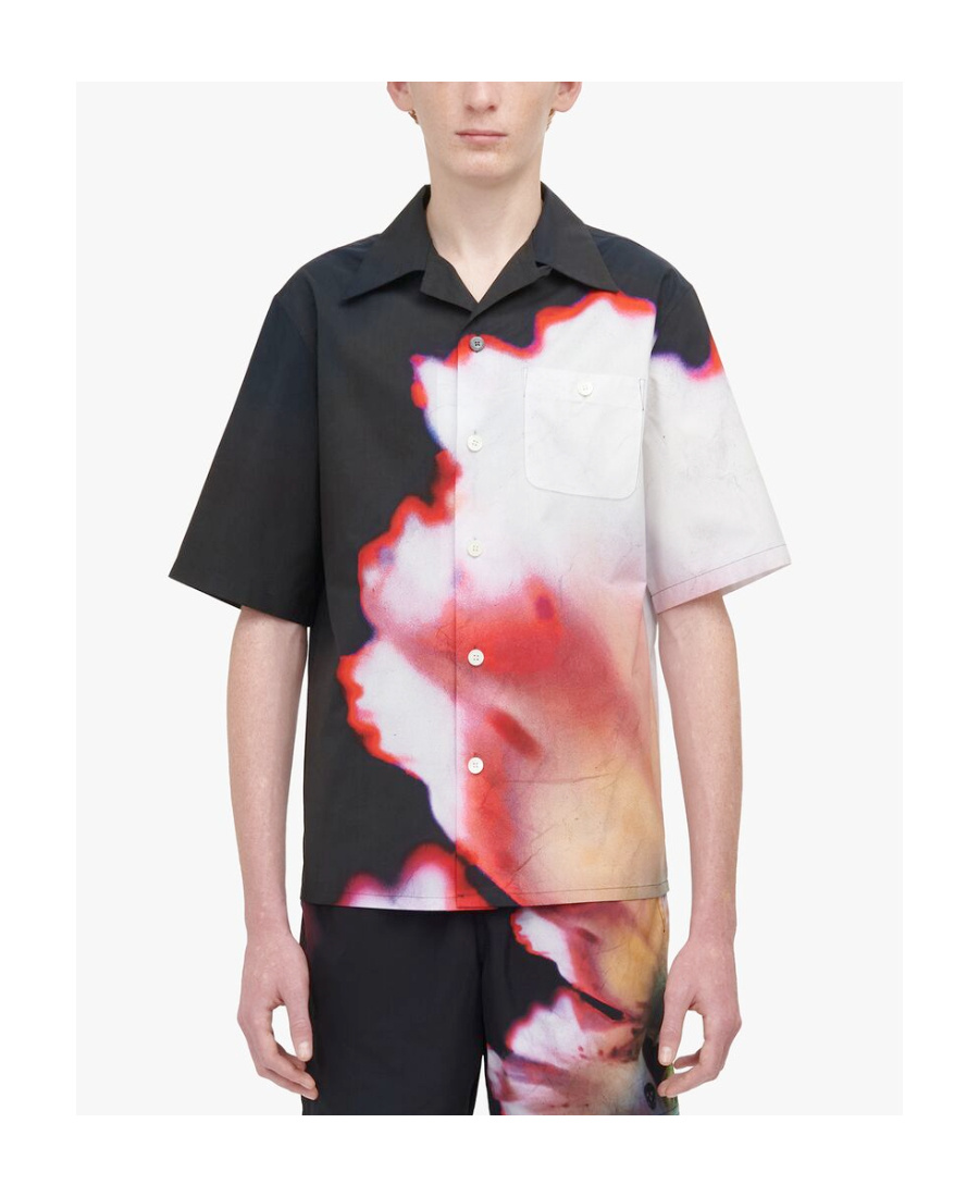Alexander Mcqueen Alexander Mc Queen Floral Print Shirt In Black