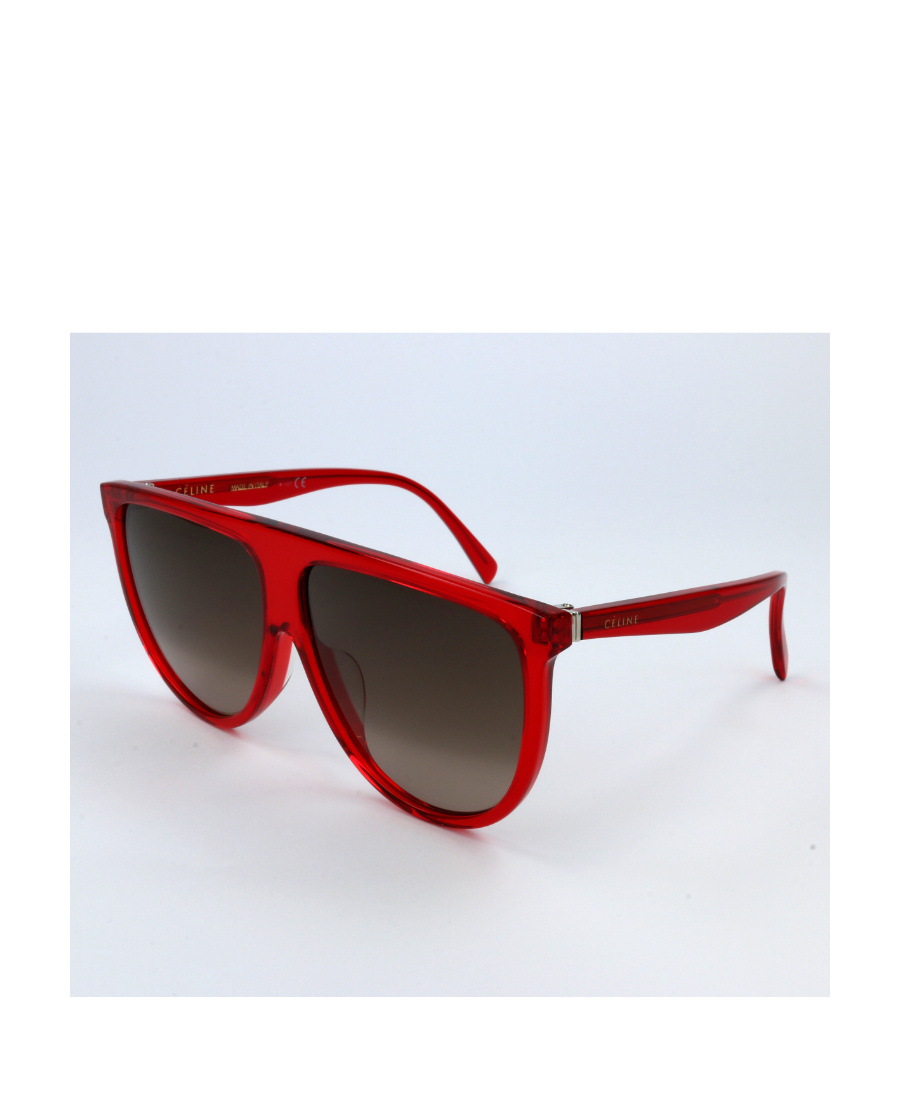 Celine Logo Logo Sunglasses In Red