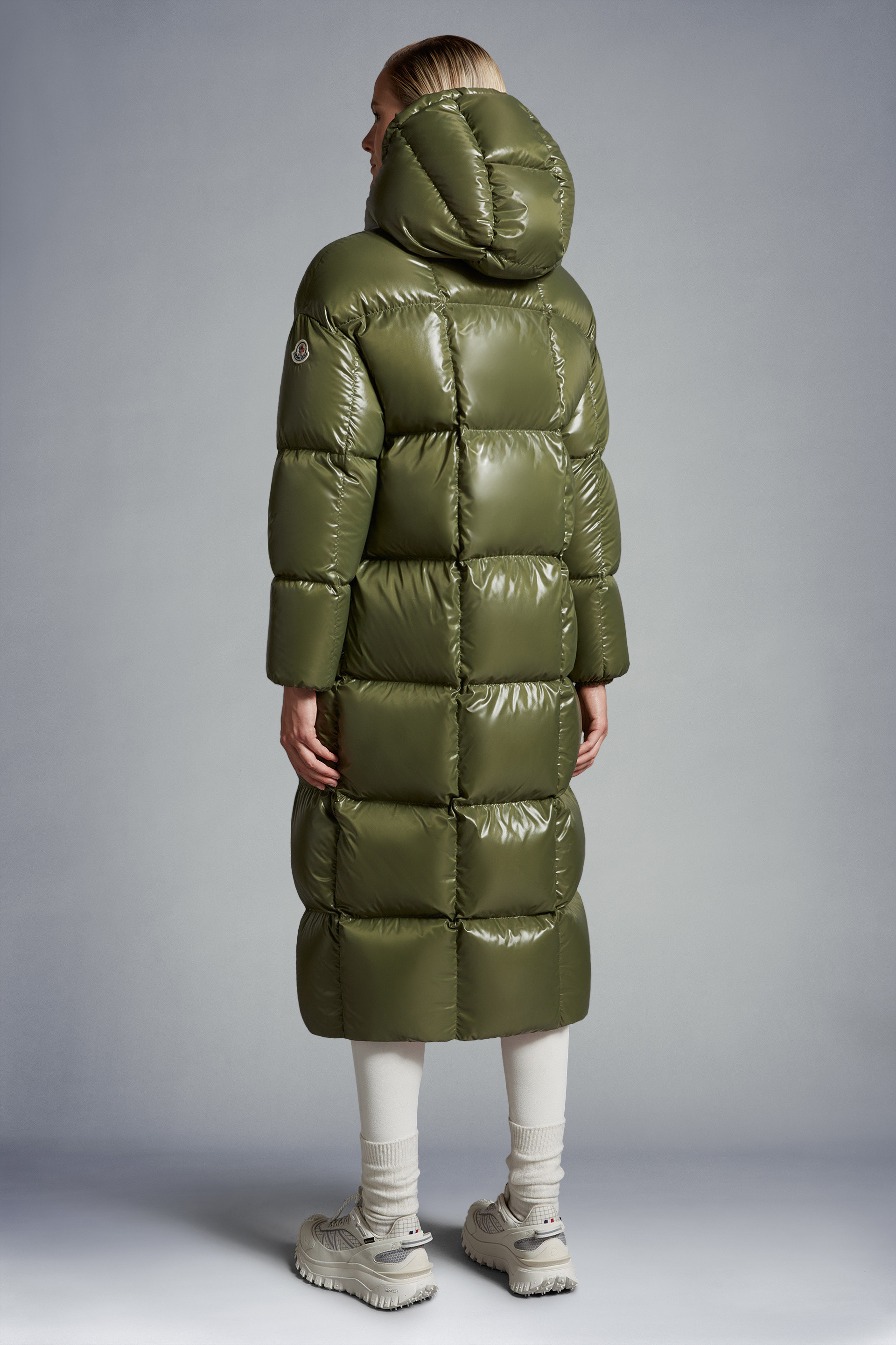 Moncler Parnaiba Quilted Coat In Green