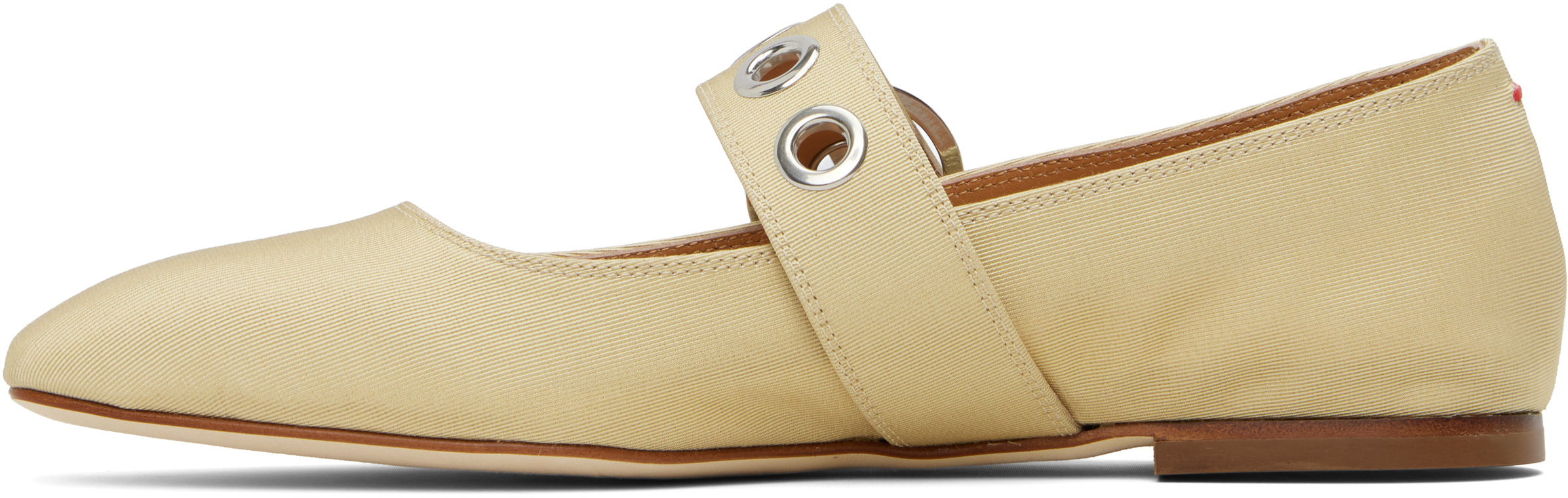 Aeyde Uma Eyelet Mary Jane Ballet Flats In Neutral