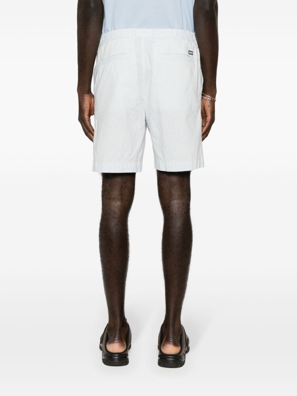Hugo Boss Drawstring Bermuda Shorts In White