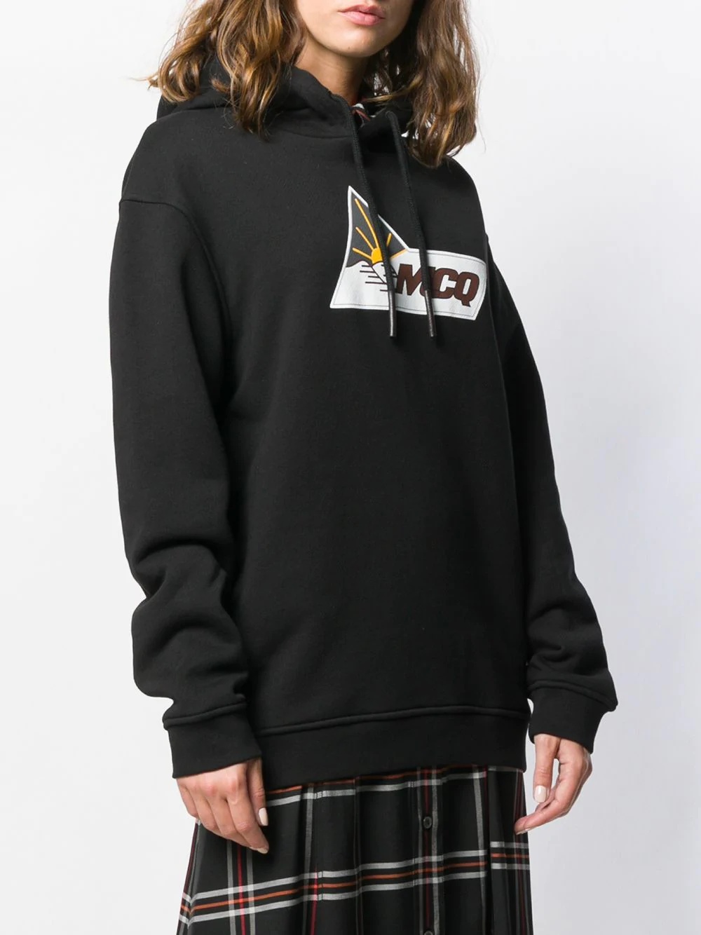 MCQ BY ALEXANDER MCQUEEN LOGO PRINTED HOODED SWEATER 