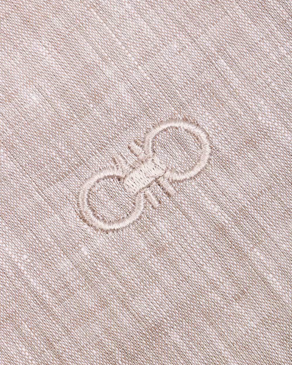 Ferragamo Embroidered Shirt With Logo In Nude