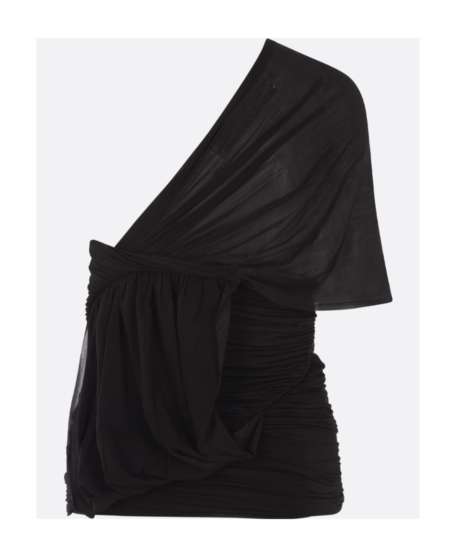 Shop Rick Owens One-shoulder Mini Dress In Black