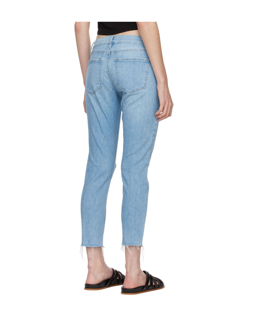 Frame Blue 'le Garçon Crop' Jeans In Blue