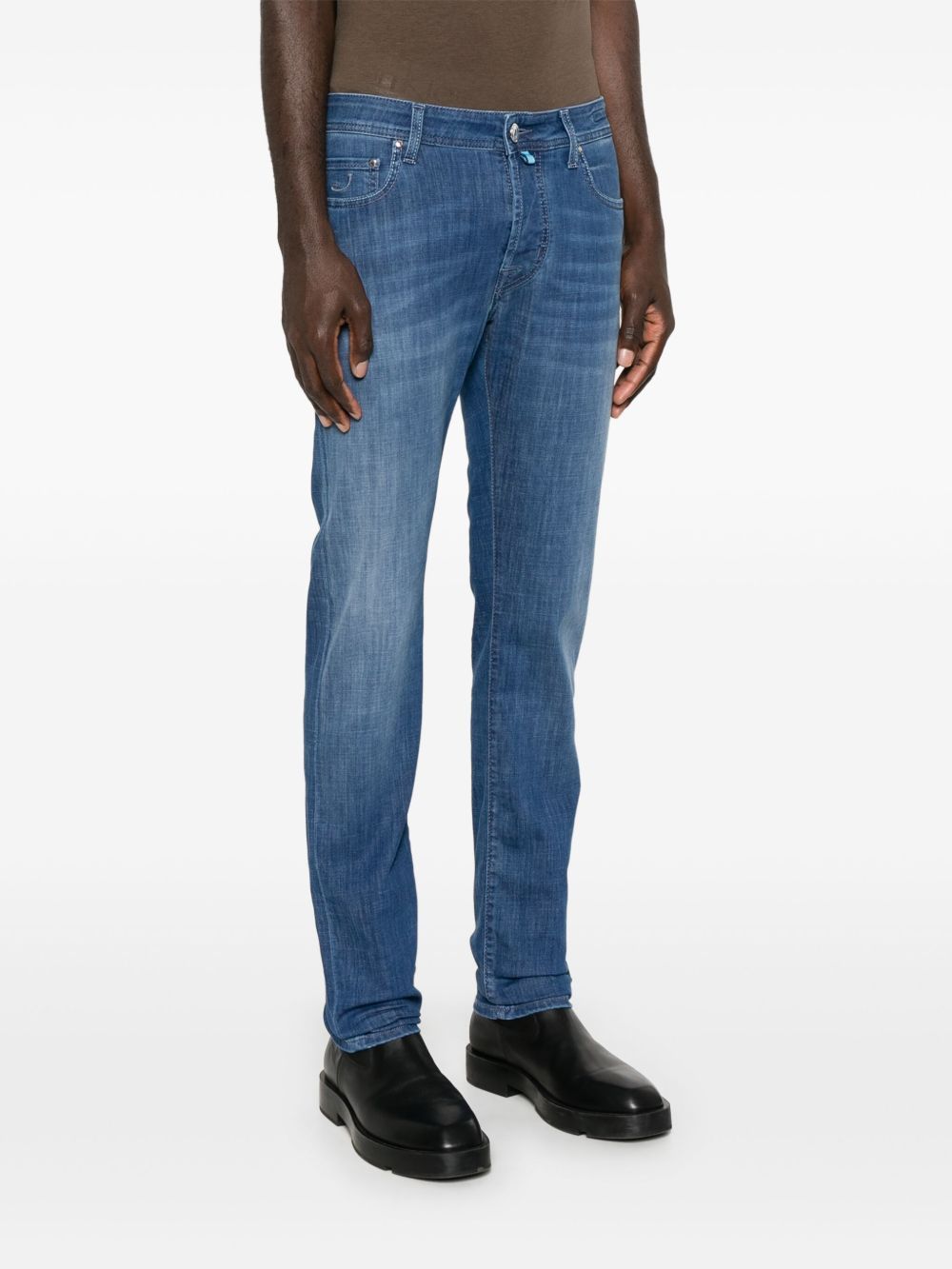 Jacob Cohen Blue Cotton Slim Men Jeans In Blue