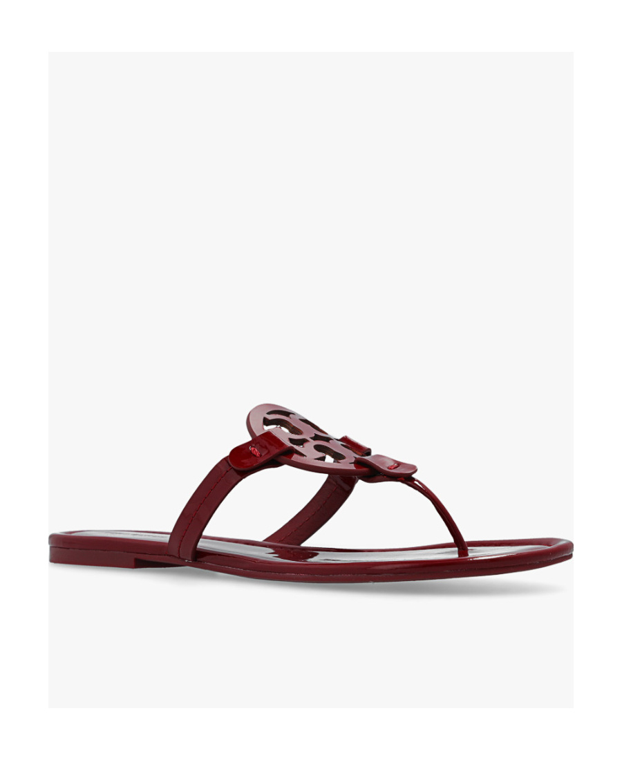 Tory Burch Miller Logo-plaque Sandals In Red