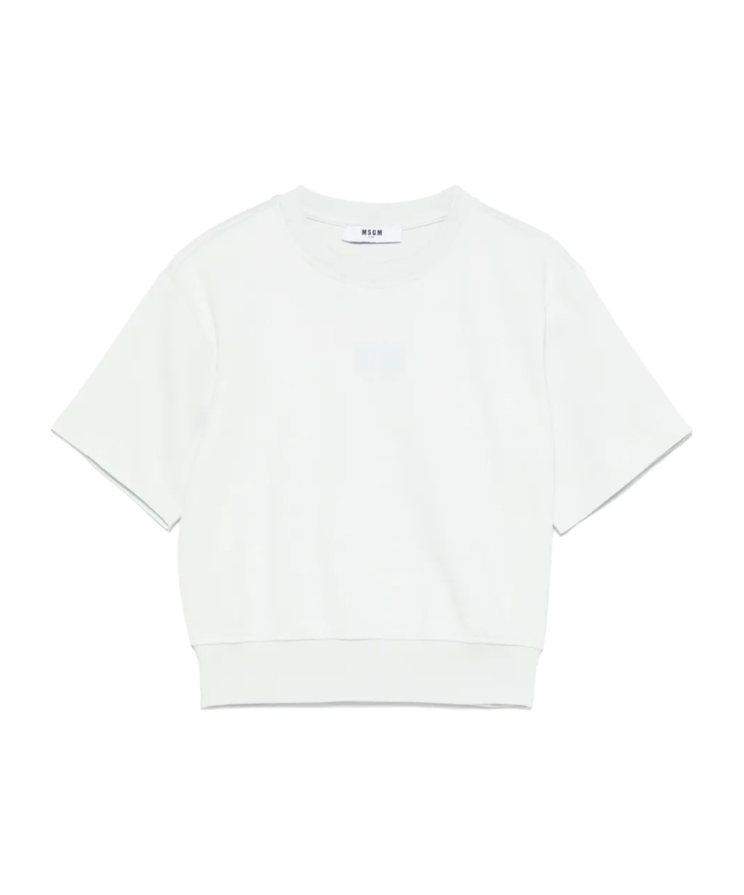 Msgm Short Sleeve Sweatshirt In White