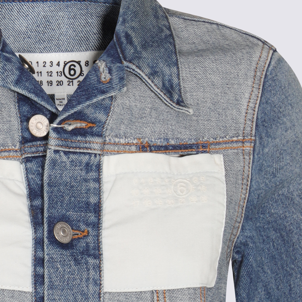Mm6 Maison Margiela Casual Jacket With Long Sleeves And Contrast Panels In Multi