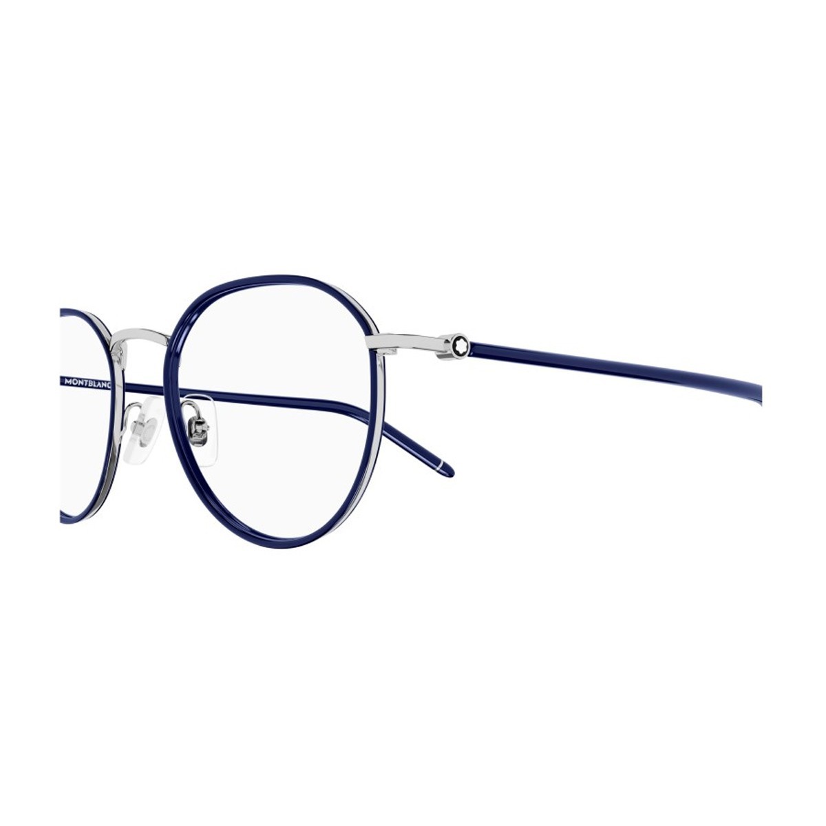 Montblanc Round-frame Glasses In Blue