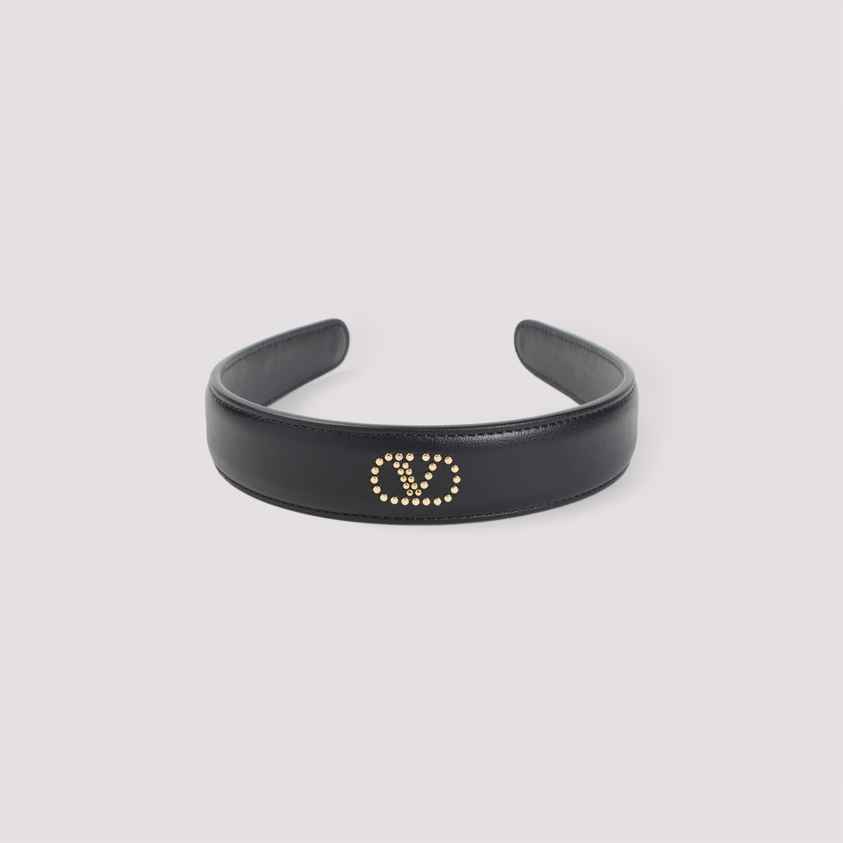 Valentino Garavani Leather Cap With Structured Silhouette In Black