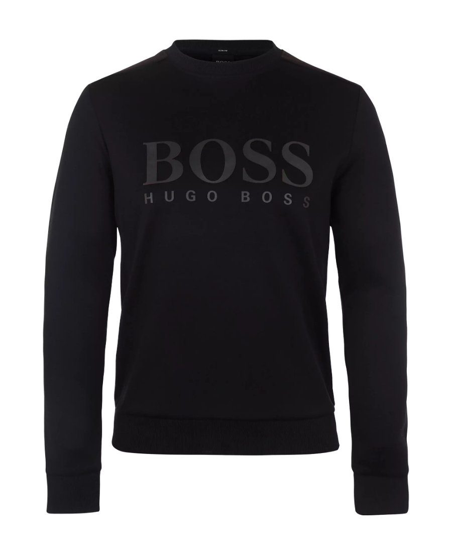 HUGO BOSS ROUND-NECKED LOGO SWEATER