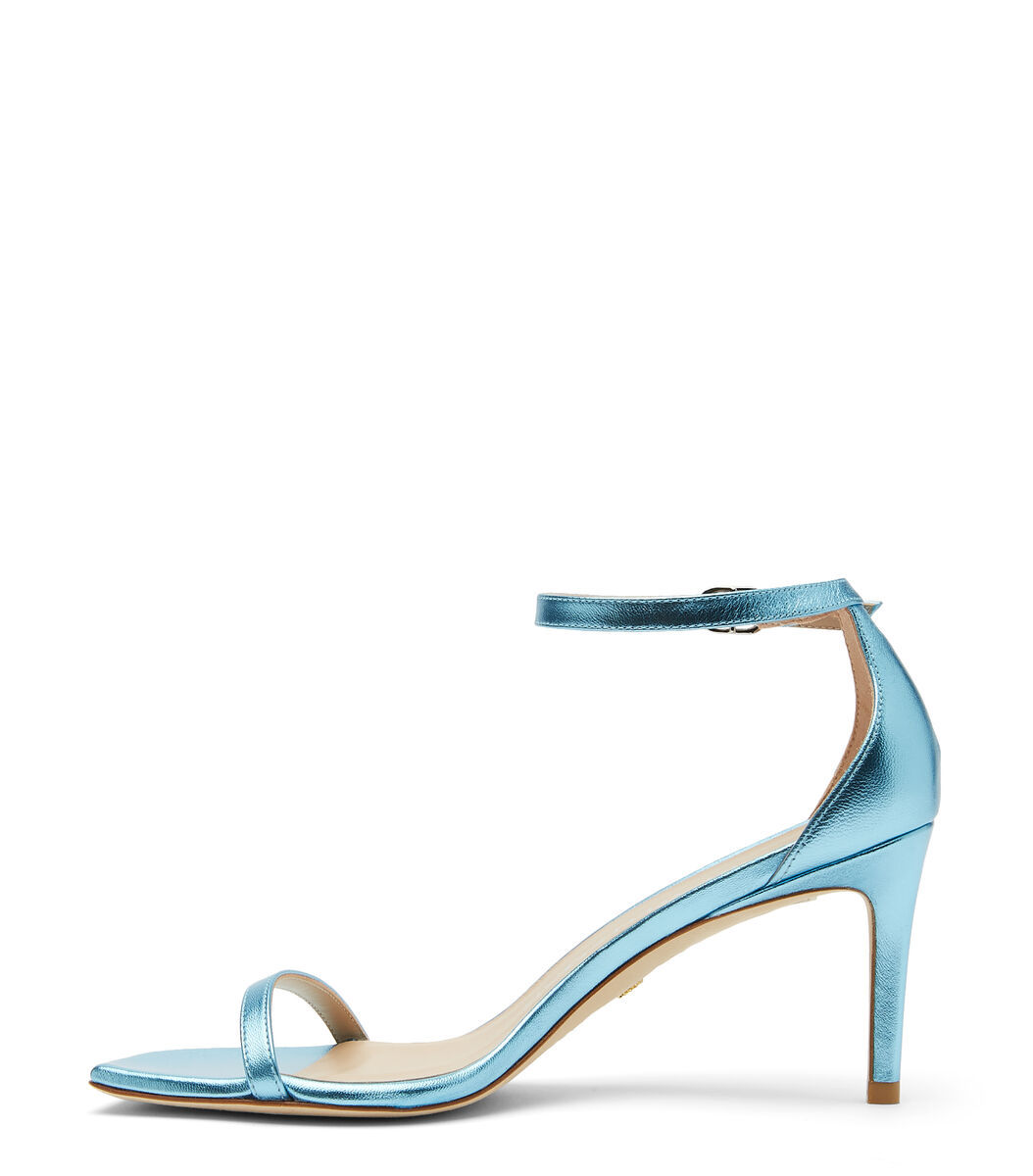 Stuart Weitzman Open Toe Heeled Sandals In Blue